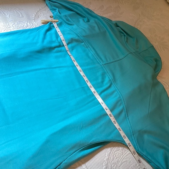 Kyodan–Women’s Cardigan Size L~ Turquoise~Open Front - Picture 10 of 12